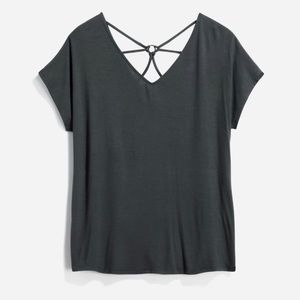 Papermoon grey medium top with back detail. Gently worn.